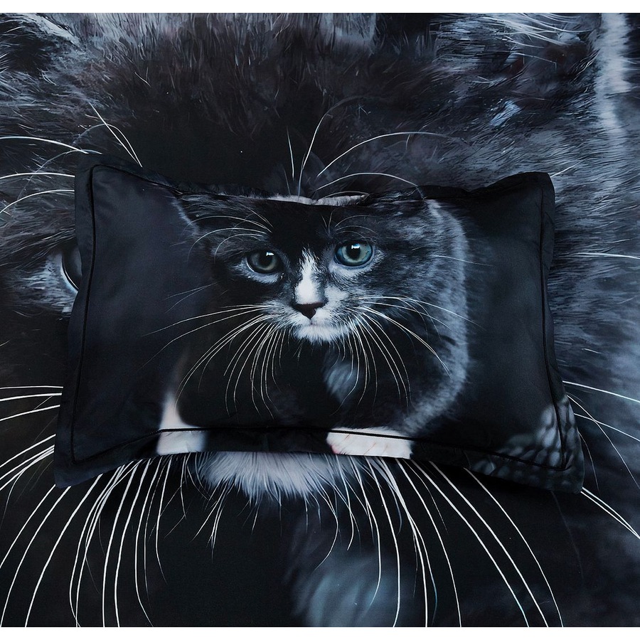 Cat Quilt/Doona/Duvet Cover Set - Queen Size