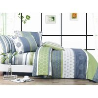 Dexter King Size Bed Quilt Doona Duvet Cover & Pillow Cases Set