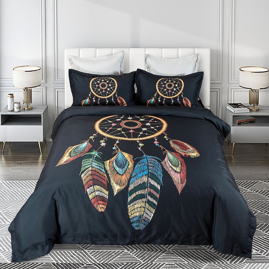 Dream Catcher Quilt/Doona/Duvet Cover Set - Super King Size