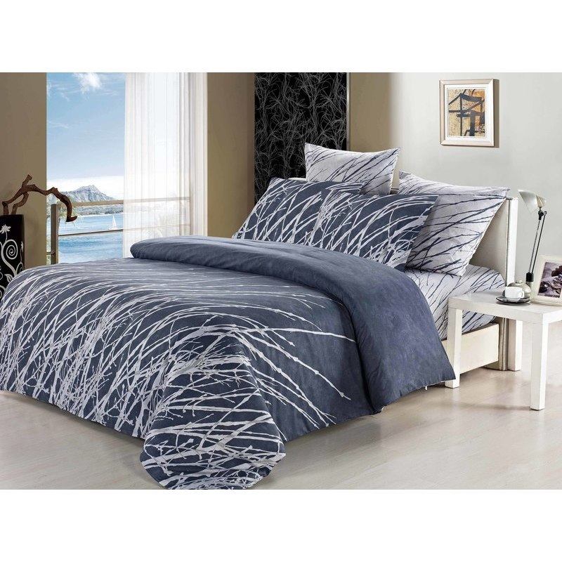 Esha King Size Bed Quilt Doona Duvet Cover & Pillow Cases Set