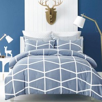 Meko King Size Bed Quilt Doona Duvet Cover & Pillow Cases Set Grey
