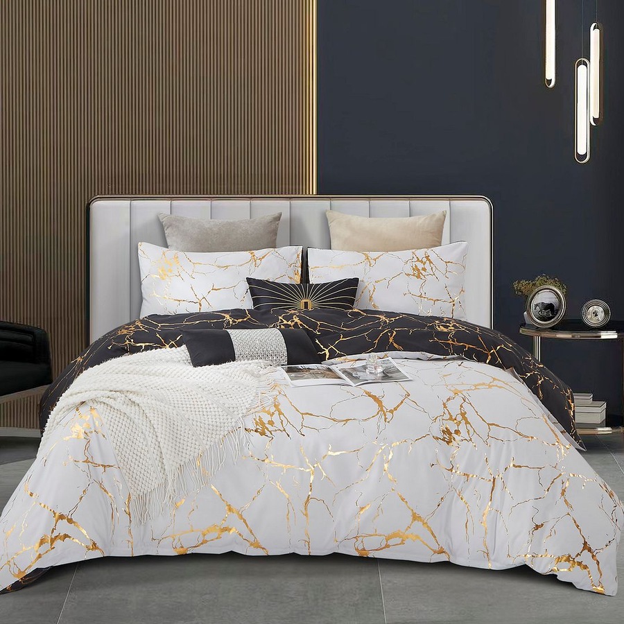 Reversible Design Super King Size Bed Quilt/Doona/Duvet Cover Set 460A