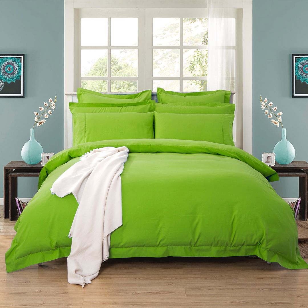 Tailored Super Soft Double Size Quilt/Doona/Duvet Cover Set - Green