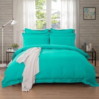 Tailored Super Soft Double Size Quilt/Doona/Duvet Cover Set - Teal