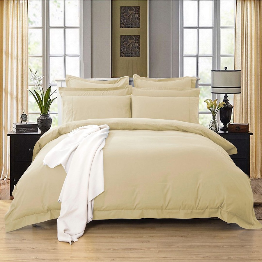 Tailored Super Soft King Size Quilt/Doona/Duvet Cover Set - Yellow Cream