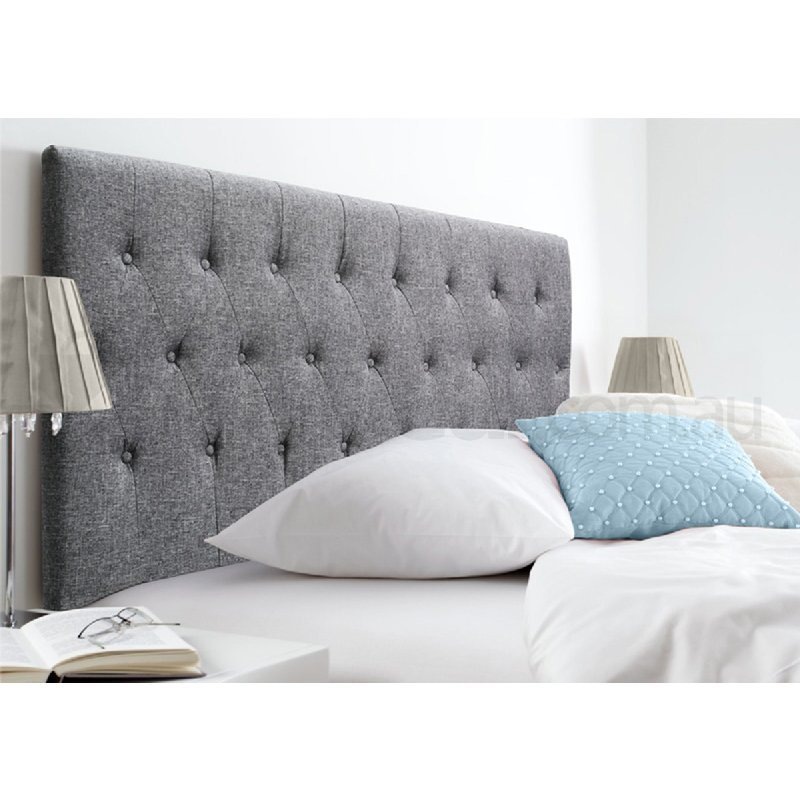 Buy Florence Space Grey Upholstered King Headboard MyDeal