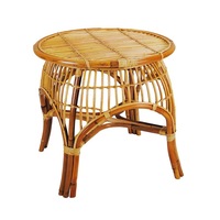 CR Bowen Rattan Round Side Table