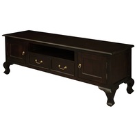 CT Queen Anne Solid Timber 2 Door 2 Drawer Entertainment Unit