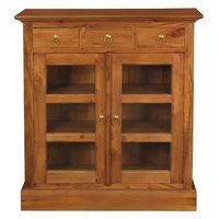 CT Tasmania Solid Timber 3 Drawer 2 Door Display Cabinet