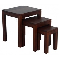 CT Amsterdam Solid Mahogany Timber Nest of Tables