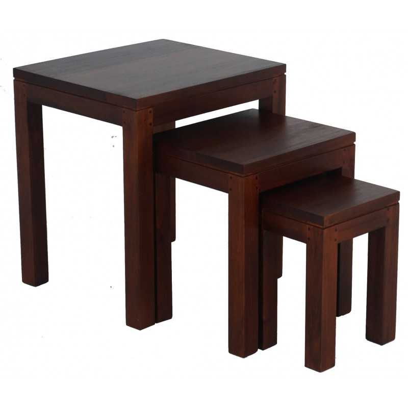 CT Amsterdam Solid Mahogany Timber Nest of Tables