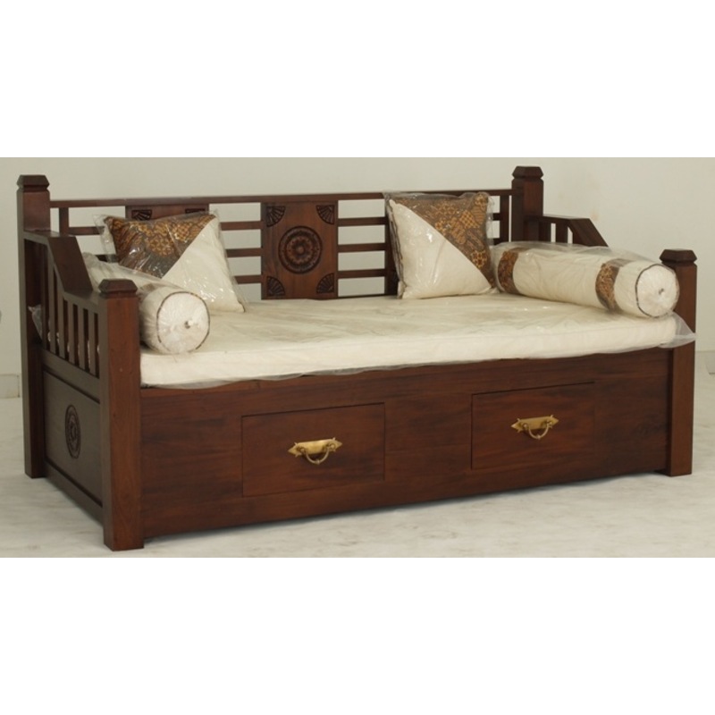 Buy CT Mahogany Timber Day Bed MyDeal