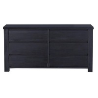 MD Belrose Solid Timber Live Edge Low Chest with 6 Drawers