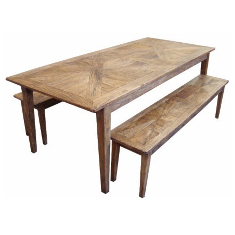 Buy MF Parquetry Recycled Elm Dining Table MyDeal
