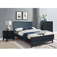 VI Ella Solid Timber Bed with Tallboy & 2 Bedsides Set