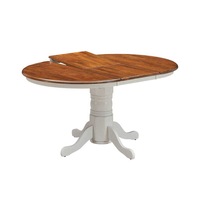 VI Hobart Timber Pedestal Based Oval Extendable Dining Table