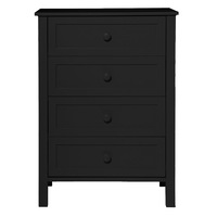 VI Jesse Solid Timber 4 Drawer Tallboy
