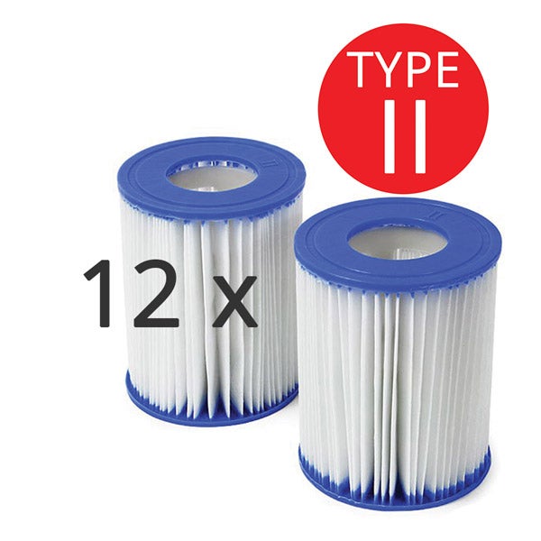6x Twin Sets of Bestway Above Ground Swimming Pool Compatible Cartridge Filter Element Type II