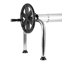 Pool Cover Roller - U Frame - Wheel – Strings and Eyelets - 4.9m to 6.45m Long Tube