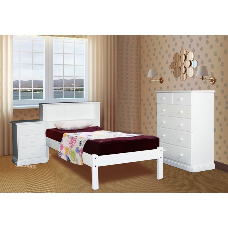 Buy Bookend Deluxe 3 Piece Single or King Single Bedroom Suite With
