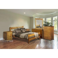 Chunky (Aussie Made) King 3 Piece (Bedside) Bedroom Suite - Assorted Colours