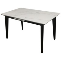 Dems Sintered Stoned & Oak Timber Extension Table - Stone