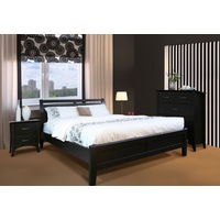 Double or Queen Savannah 3 Piece (Bedside) Bedroom Suite - Dark Chocolate