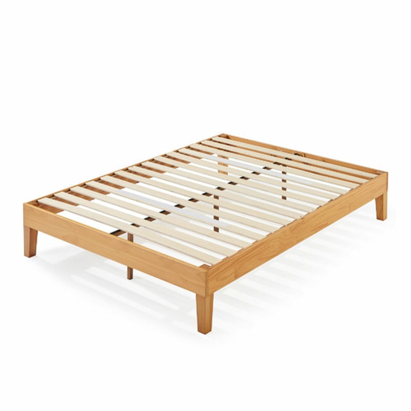 Buy DOUBLE TIMBER BED BASE - NATURAL - MyDeal