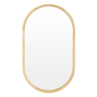 Honour Oval Wooden Wall Mirror - Natural