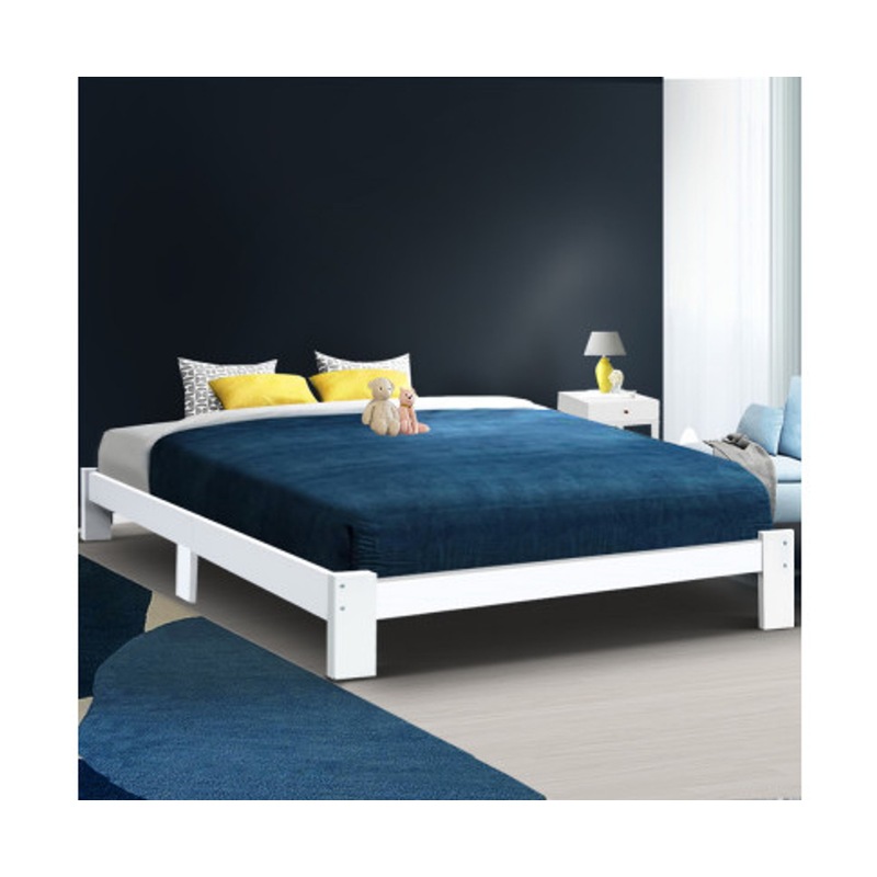 Buy KING SINGLE SYLAS DOONER BED WHITE MyDeal