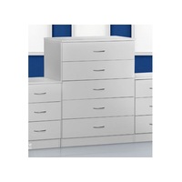 Mission 5 Drawer Tallboy - White