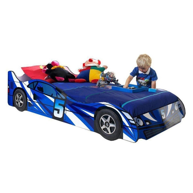 Buy SINGLE SENNA (3004-SBB) RACING CAR BED - BLUE - MyDeal