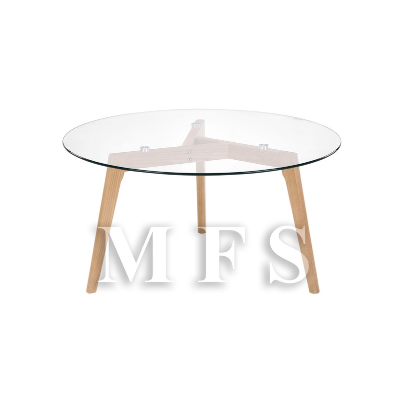Buy STAD GLASS TOP COFFEE TABLE WALNUT MyDeal