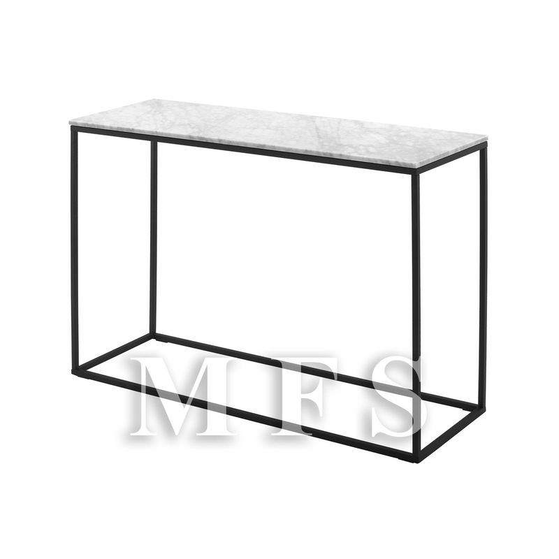 Buy STEENEE MARBLE TOP CONSOLE TABLE WHITE/BLACK MyDeal