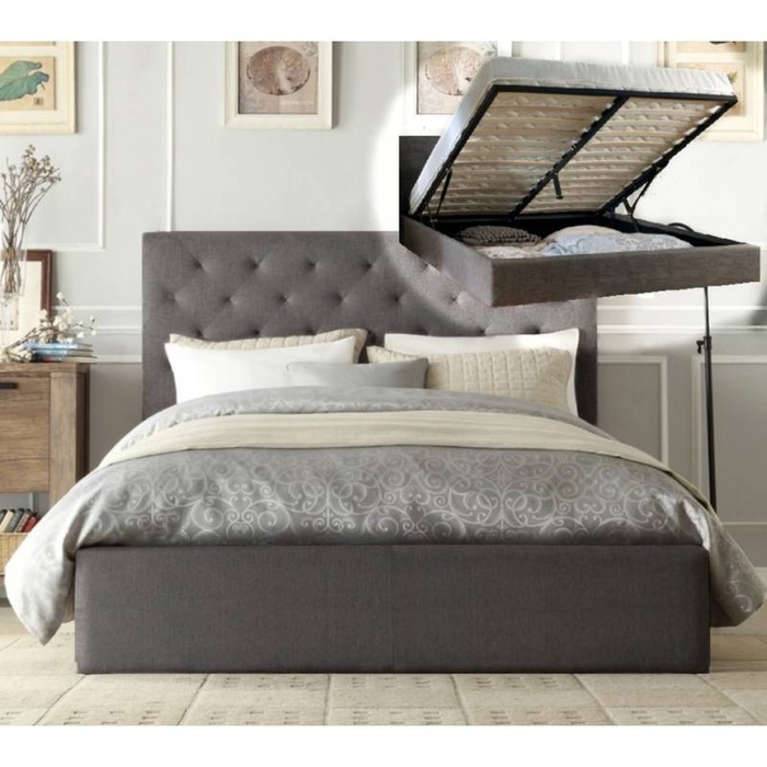 PU Leather Westminster King Single Bed Frame w Full Trundle Bed in