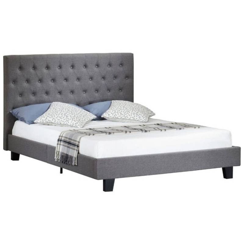 Kintyre Double Fabric Upholstered Bed Frame in Grey