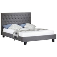 Kintyre Double Fabric Upholstered Bed Frame in Grey