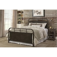 Westminster King Size Metal Bed Frame in Rustic Brown