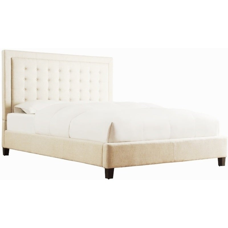Gloucestershire Double Size Linen Fabric Bed Frame in Beige