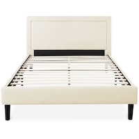 Portsmouth Double Size Linen Fabric Bed Frame Beige