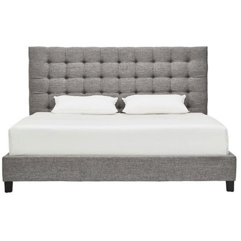Bedford Double Size Linen Fabric Bed Frame in Grey
