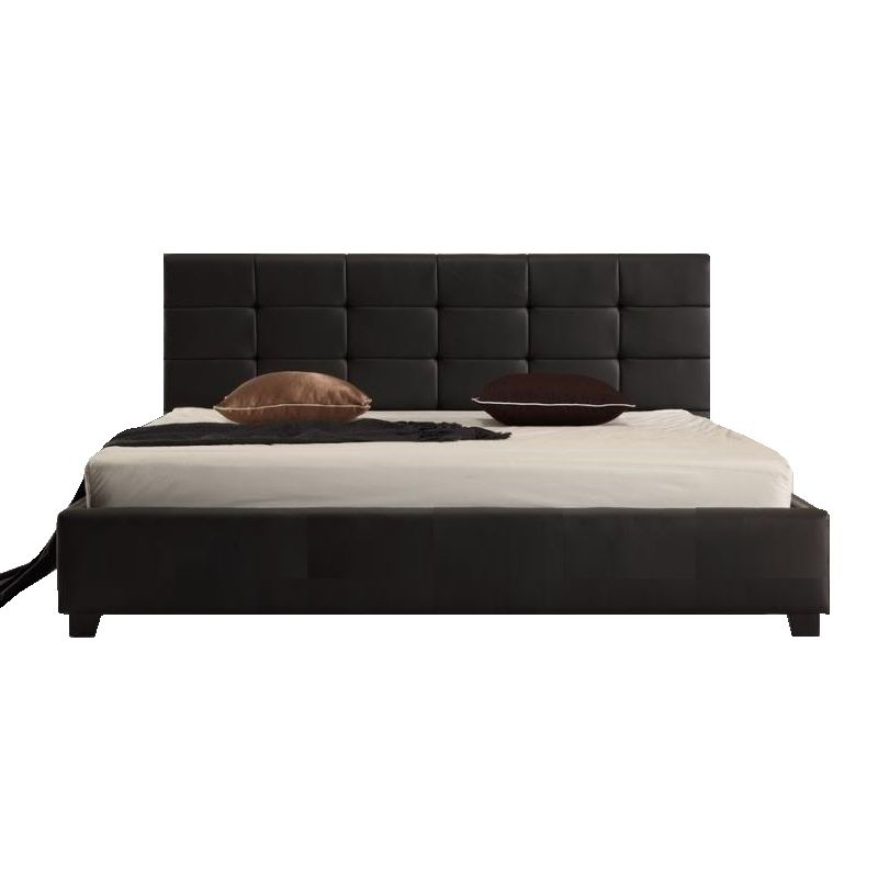 Fife Double PU Leather Padded Bed Frame in Black