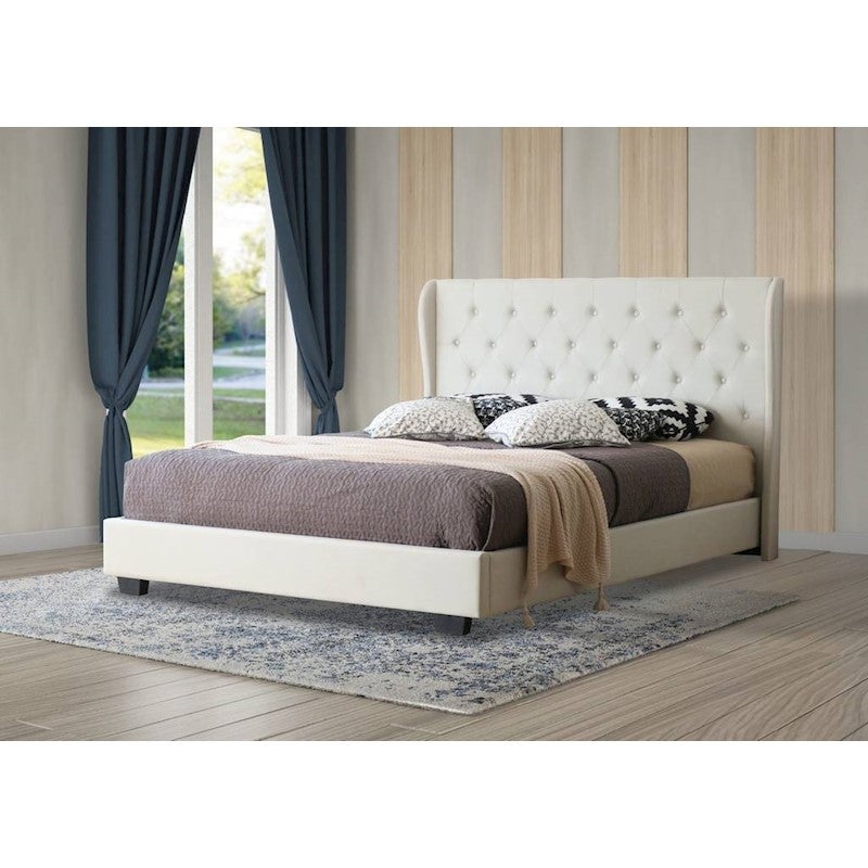 Dudley Double Fabric Bed Frame in Beige
