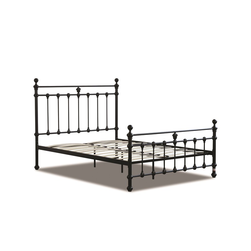 Buy Modern Classic Valarie King Single Metal Bed Frame Black - MyDeal