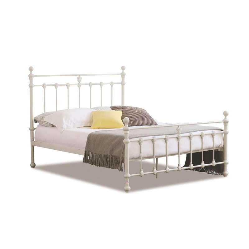 Buy Modern Classic Valarie Queen Metal Bed Frame White MyDeal