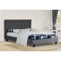 Albany King Single Bed Frame Fabric Grey