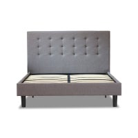 Buy Albany Wilt King Single Bed Frame Fabric Grey - MyDeal