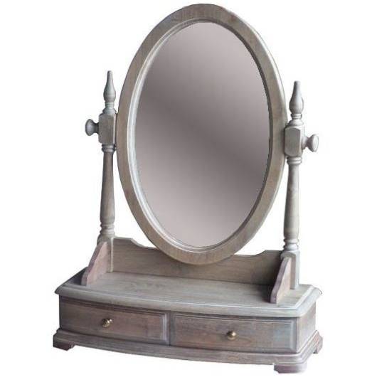 Vintage Whitewash Vanity Dressing Table Top Mirror