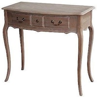 Louis XV Vintage Whitewash Console Table & Desk