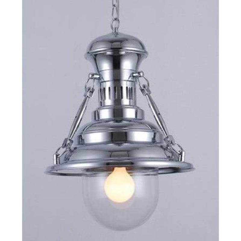Buy Industrial Metal European Pendant Light Chrome 45cm MyDeal